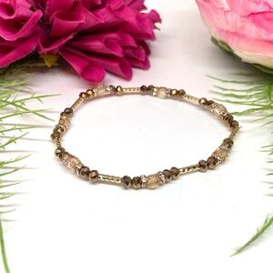 NEW⚜️ANKLET Golden Crystal Embellished Stretchy